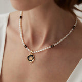 Pearl Onyx Stones Natural Pearls Necklaces - floysun