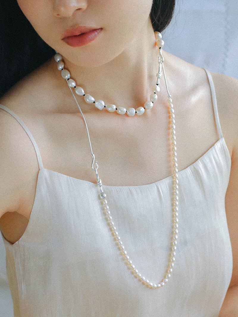 Pearl Splicing Chain Multilayer Long Necklace Sweater Chain - floysun