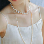 Pearl Splicing Chain Multilayer Long Necklace Sweater Chain - floysun