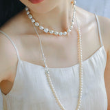 Pearl Splicing Chain Multilayer Long Necklace Sweater Chain - floysun