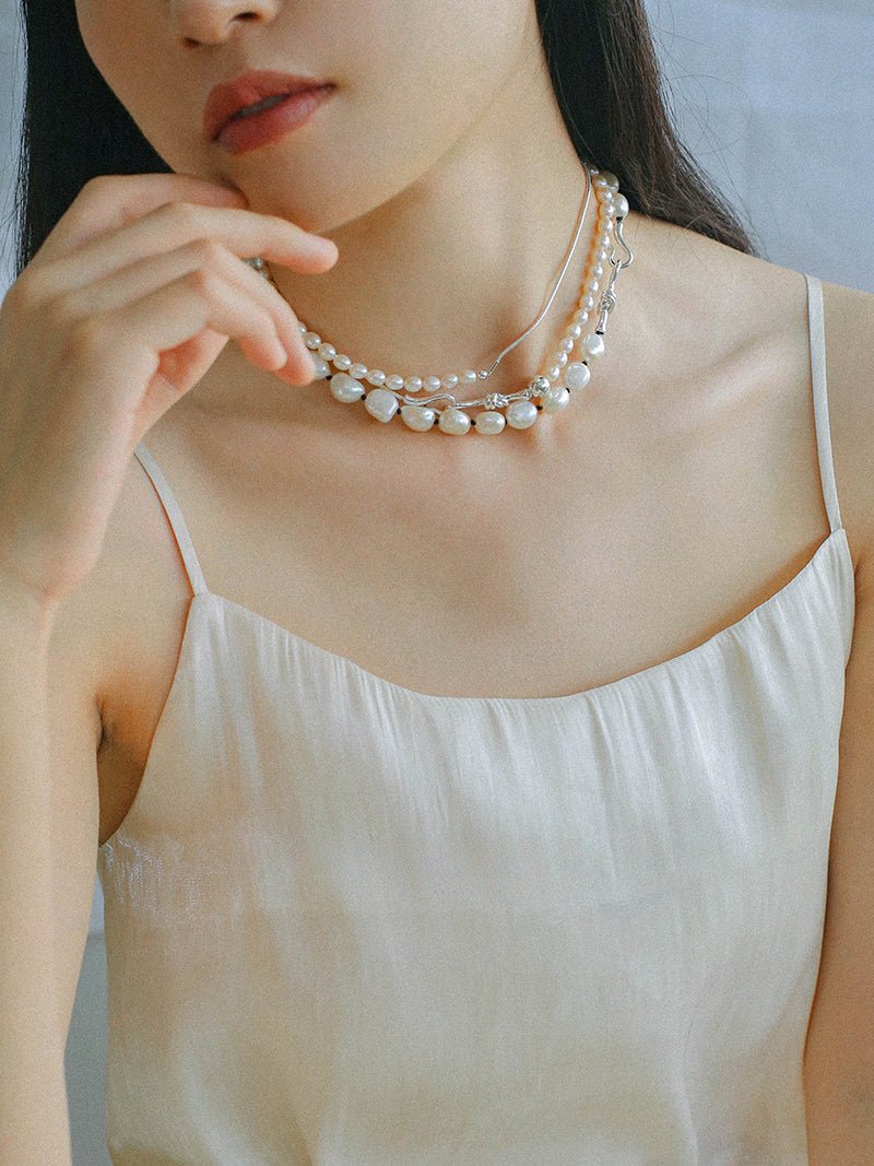 Pearl Splicing Chain Multilayer Long Necklace Sweater Chain - floysun