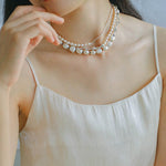 Pearl Splicing Chain Multilayer Long Necklace Sweater Chain - floysun