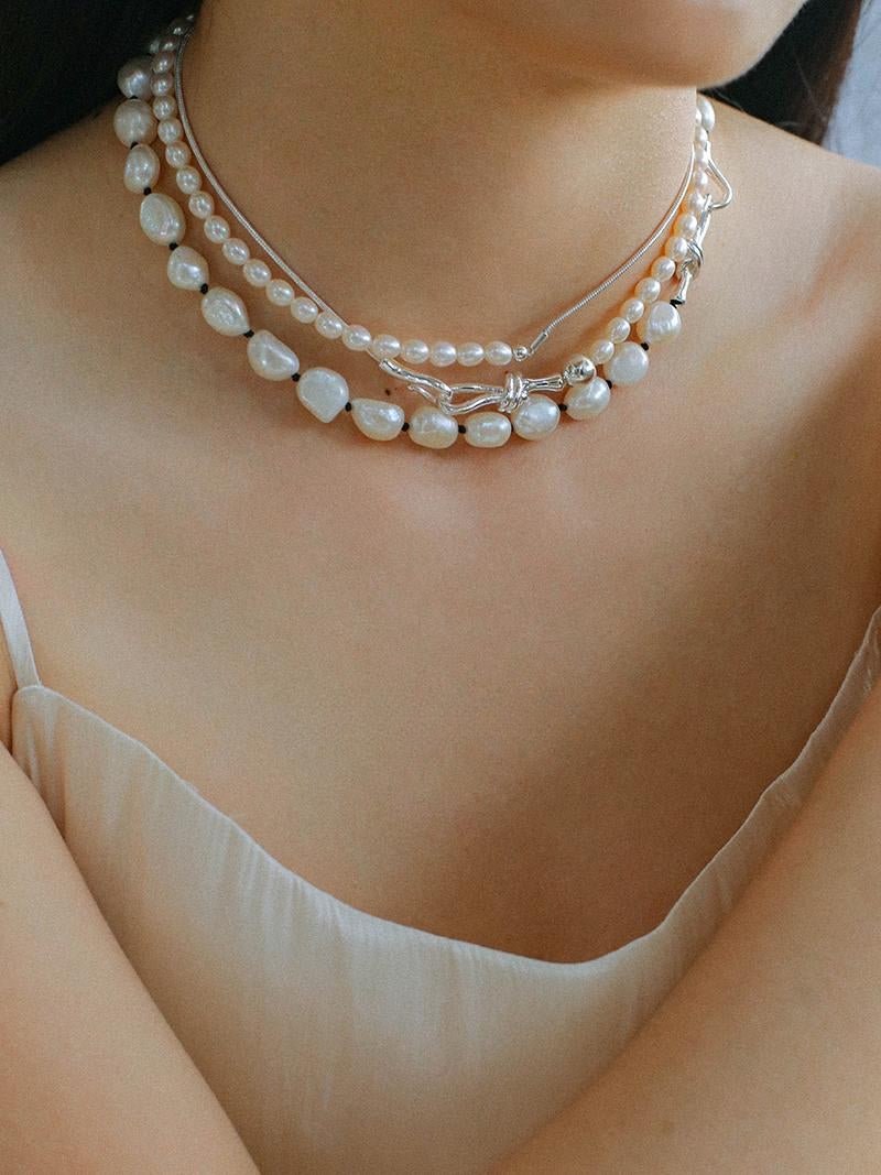 Pearl Splicing Chain Multilayer Long Necklace Sweater Chain - floysun