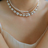 Pearl Splicing Chain Multilayer Long Necklace Sweater Chain - floysun