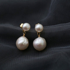 Petite Two Pearl Studs Earrings - floysun