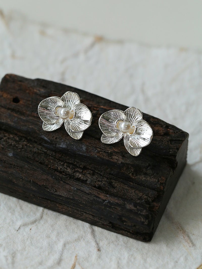 Phalaenopsis Pearl Stud Earrings - floysun