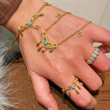 Phoenix Grace Tassel Blue Turquoise Filigree Bracelet - floysun