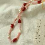 Pink Berry Summer Beaded Necklace - floysun