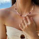 Pink Berry Summer Beaded Necklace - floysun