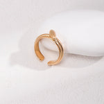 Plain Silver Oval Beanrings Ring - floysun