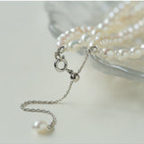 Pulldown Double - Layer Beaded Pearl Necklaces - floysun