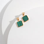 Pure Silver Malachite Earrings - floysun