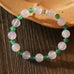 Purple Chalcedony Green Agate Beaded Bracelet - floysun