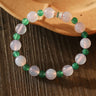 Purple Chalcedony Green Agate Beaded Bracelet - floysun