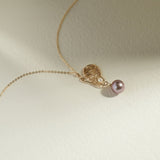 Purple Fairy Series Butterfly Kiss Pearl Pendant Necklace - floysun