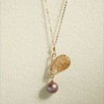 Purple Fairy Series Butterfly Kiss Pearl Pendant Necklace - floysun