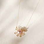 Purple Fairy Series Small Sun Pearl Pendant Necklace - floysun