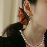 Radiant Baroque Pearl Zircon Drop Earrings - floysun