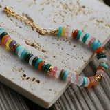 Rainbow Beaded Natural Stone Bracelet - floysun