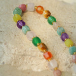 Rainbow Candy Cube Gemstone Beaded Necklace - floysun