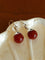 Red Agate Green Agate White Crystal Pearl Ear Hook - floysun