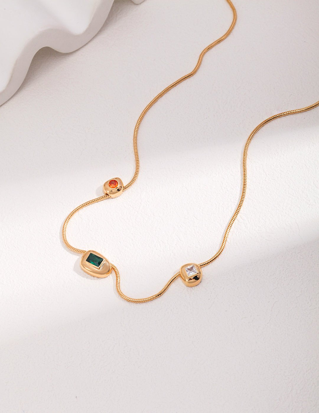 Red Green White Zircon Necklaces - floysun