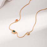 Red Green White Zircon Necklaces - floysun