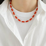 Red Onyx Starfish Beaded Necklace - floysun