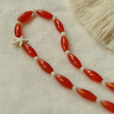 Red Onyx Starfish Beaded Necklace - floysun