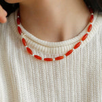 Red Onyx Starfish Beaded Necklace - floysun