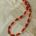 Red Onyx Starfish Beaded Necklace - floysun