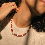 Red Onyx Starfish Beaded Necklace - floysun