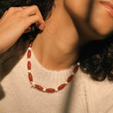 Red Onyx Starfish Beaded Necklace - floysun