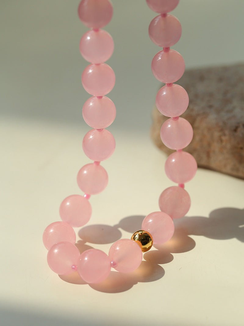 Resort Style Summer Pink Beaded Collarbone Chain - floysun