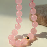 Resort Style Summer Pink Beaded Collarbone Chain - floysun