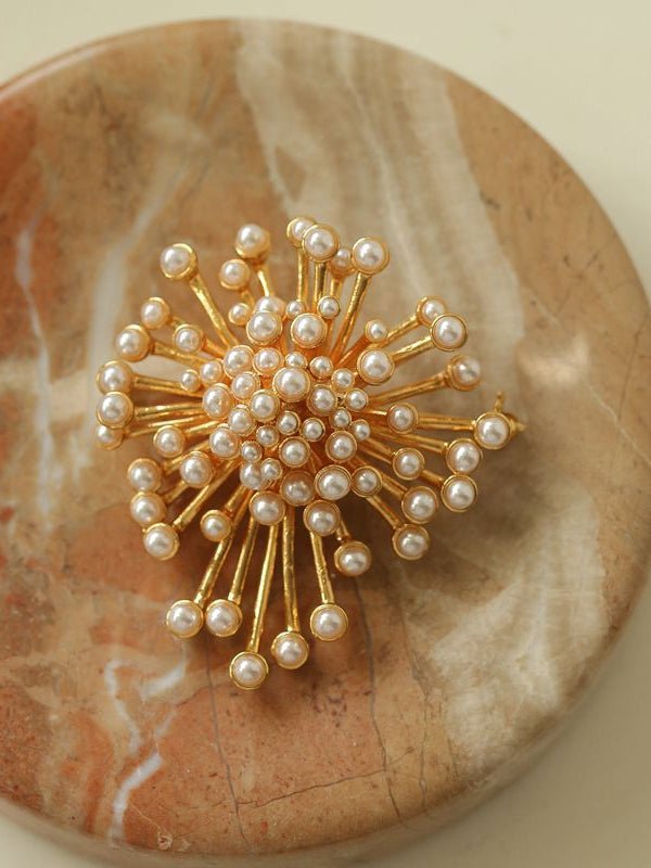 Retro Fashion Pearl Fireworks Brooches - floysun