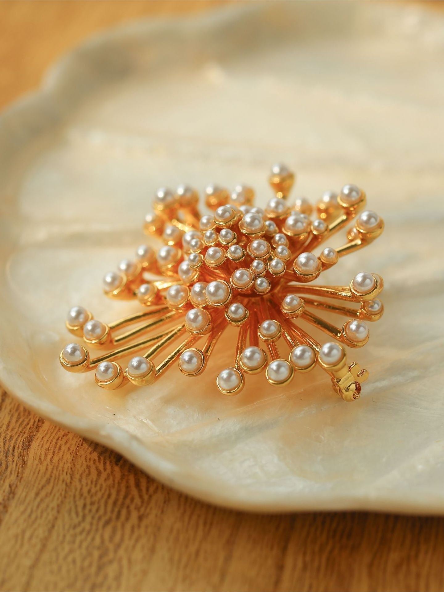 Retro Fashion Pearl Fireworks Brooches - floysun