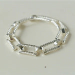 Retro Frosted Gold Square Chain Bracelet - floysun