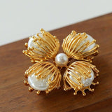 Retro Hollow Stamen Brooch - floysun