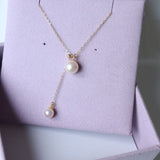 Retro Pull - Through Pearl Pendant Necklace - floysun