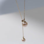 Retro Pull - Through Pearl Pendant Necklace - floysun