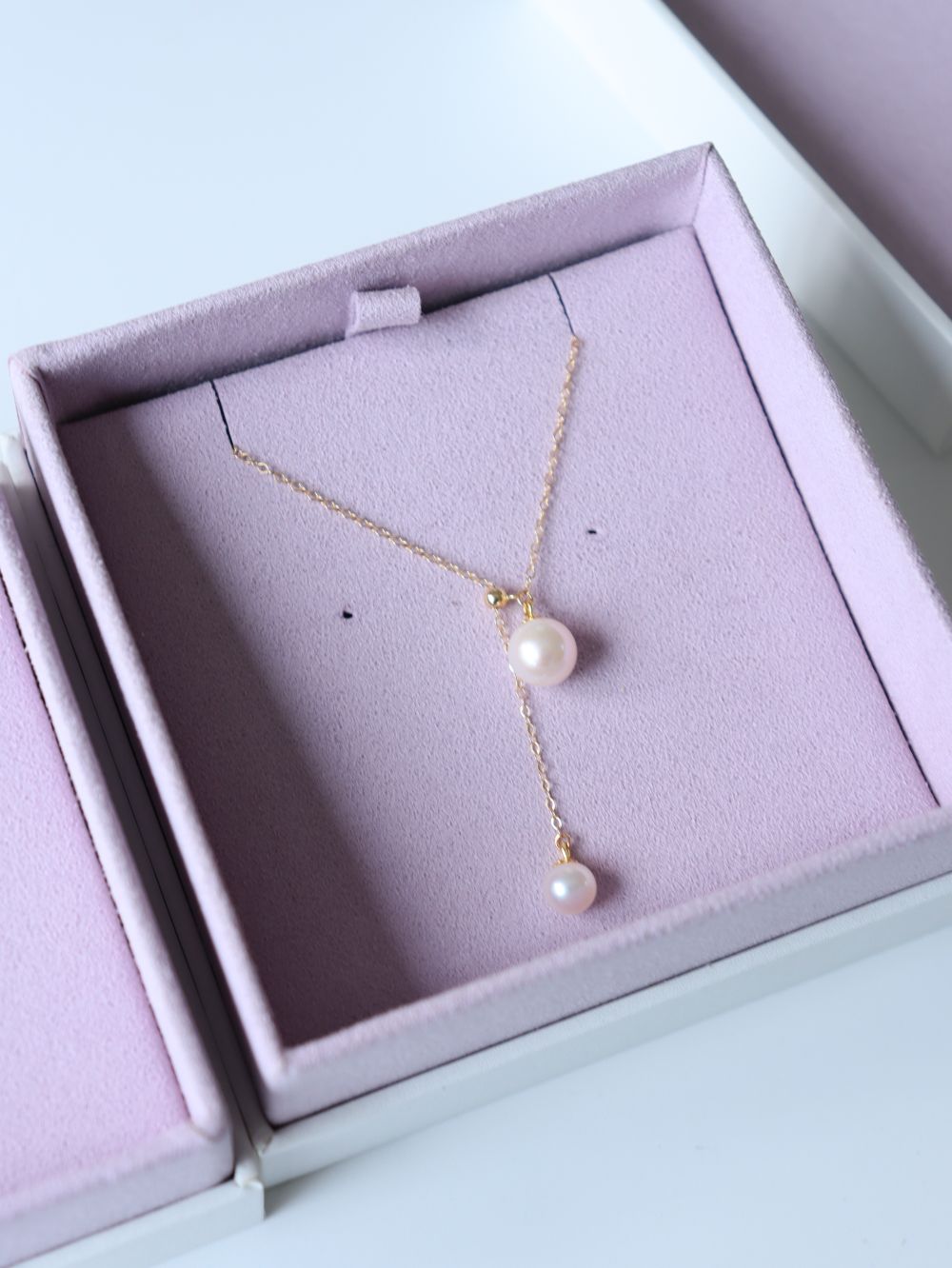 Retro Pull - Through Pearl Pendant Necklace - floysun