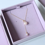 Retro Pull - Through Pearl Pendant Necklace - floysun