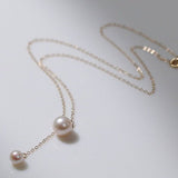 Retro Pull - Through Pearl Pendant Necklace - floysun