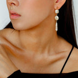 Rhombus Baroque Pearl Long Earrings - floysun