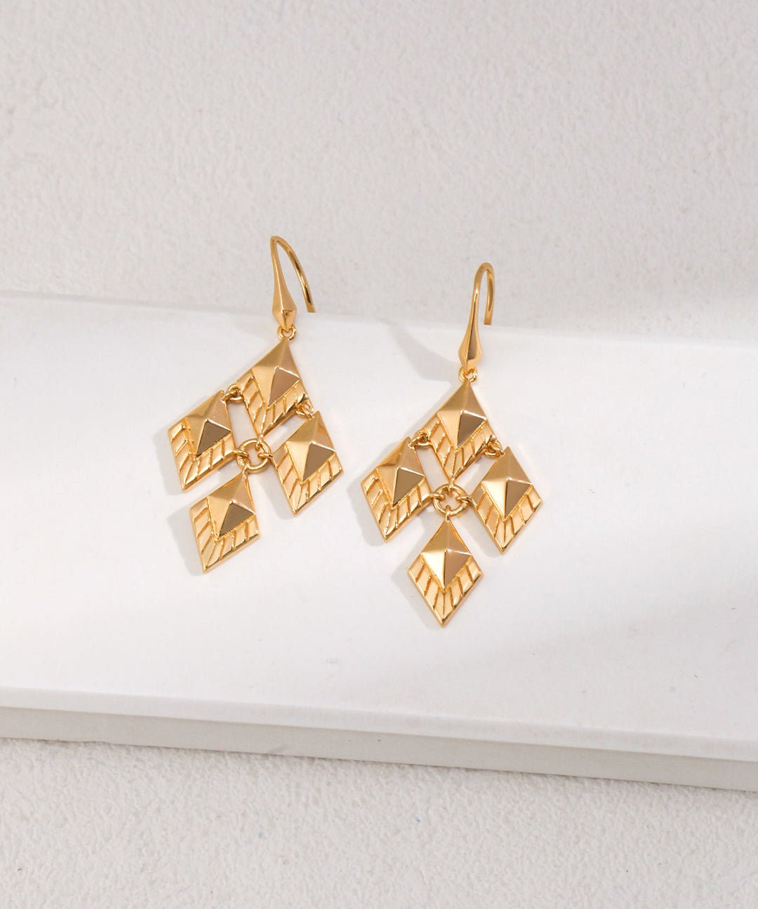 Rhombus Design Drop Earring - floysun