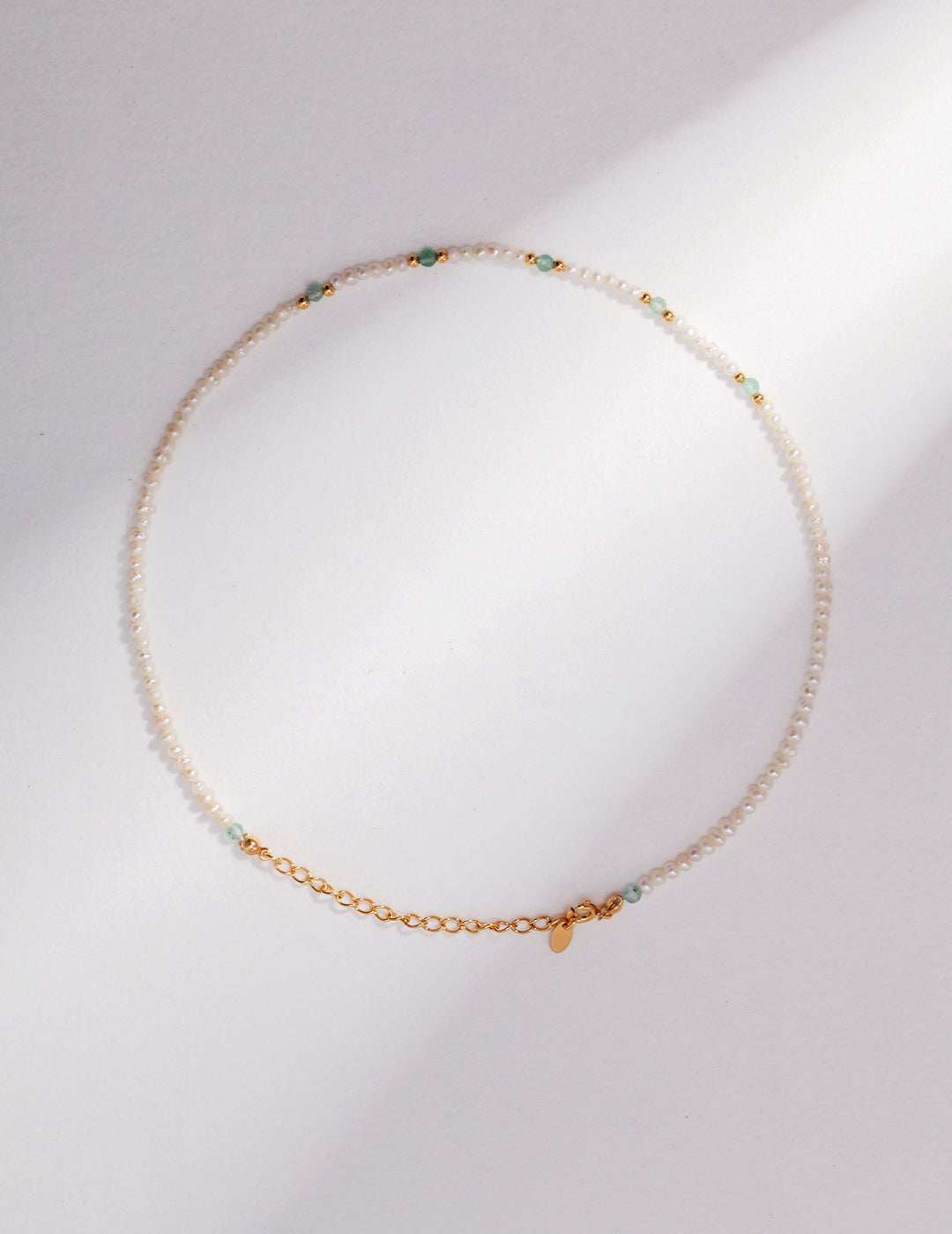 Rice Pearls and Green Strawberry Quartz Intertwined Long Necklace - floysun