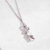 Romantic Baroque Pearl Pendant Chain Necklace - floysun