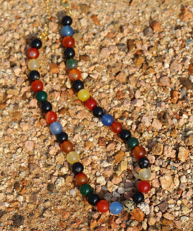 Romantic Universe Dopamine Color Beaded Necklace - floysun