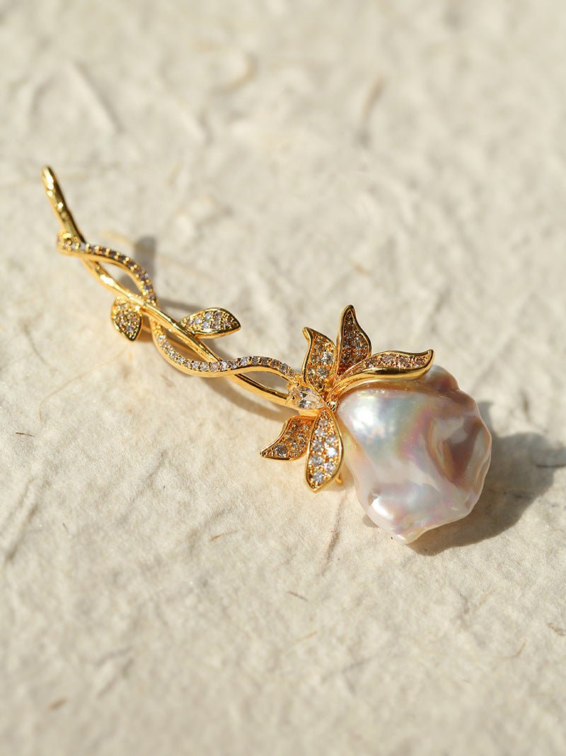 Rose Baroque Pearl Brooches - floysun